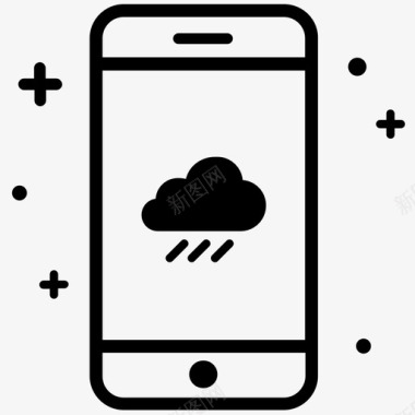 应用程序的智能手机天气应用程序气候图标图标