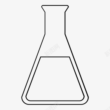 化学锥形瓶化学玻璃器皿图标图标