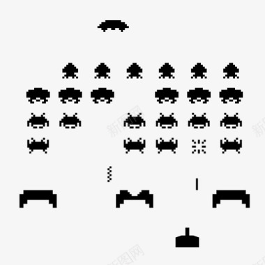 外星人攻击街机游戏乐趣图标图标