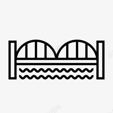 桥梁桥梁桥梁交叉河流图标图标