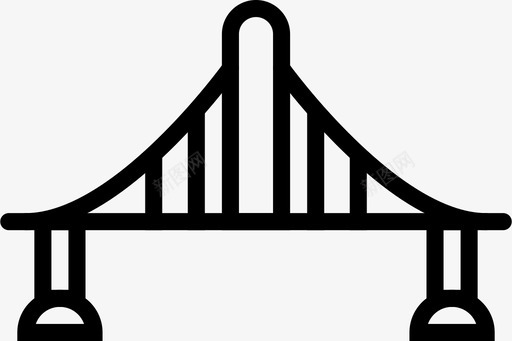 乐符桥梁桥梁建筑城市图标图标