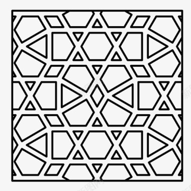 几何马赛克纹理图案阿拉伯瓷砖图标图标