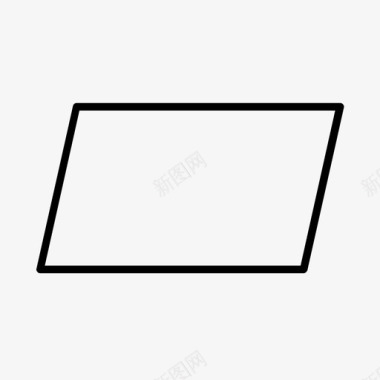 平行四边形几何数学图标图标