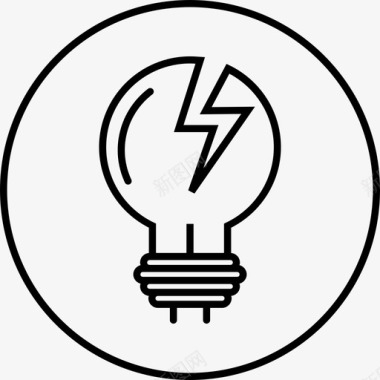 灯泡能量想象力图标图标