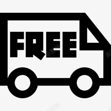 免费送货卡车商业运输电子商务图标图标