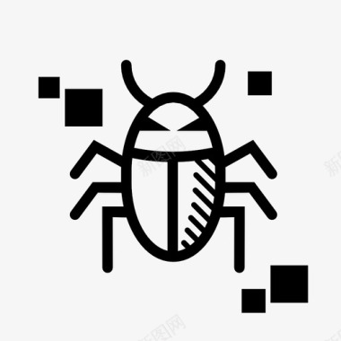 恶意软件病毒网络犯罪昆虫图标图标