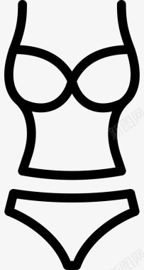 泳装服装时尚图标图标