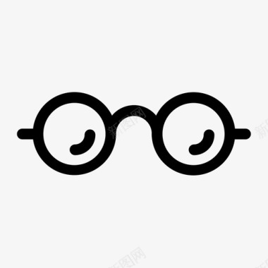 圆框视力眼镜图标图标