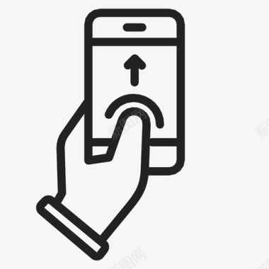 手机手指轻扫手屏幕图标图标