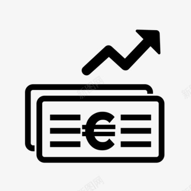 货币欧元欧元上涨货币金融图标图标