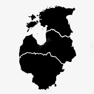波罗的海国家爱沙尼亚拉脱维亚图标图标