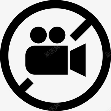 禁止记录视频摄像机图标图标