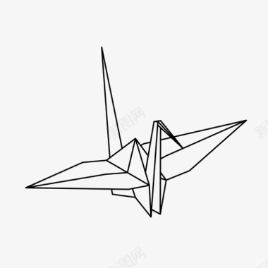 折纸折纸鹤儿童工艺品图标图标
