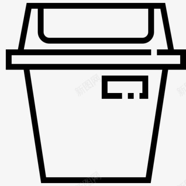 垃圾箱清洁工清洁图标图标