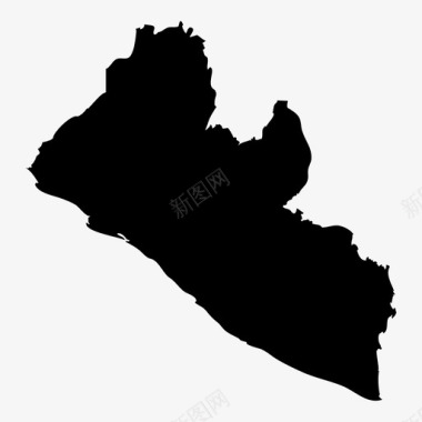 非洲拼图地图利比里亚非洲地理图标图标