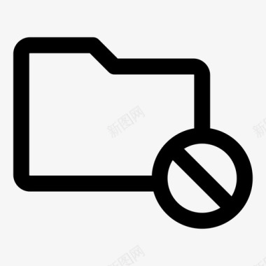 阻止文件夹禁止拒绝文件夹图标图标