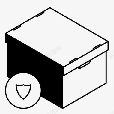 装运纸板箱交货订单安全图标图标