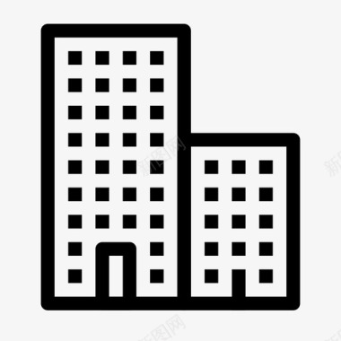 摩天大楼建筑物城市图标图标