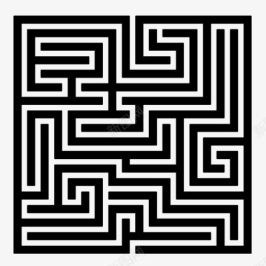 多彩方形方形迷宫逃跑寻找图标图标