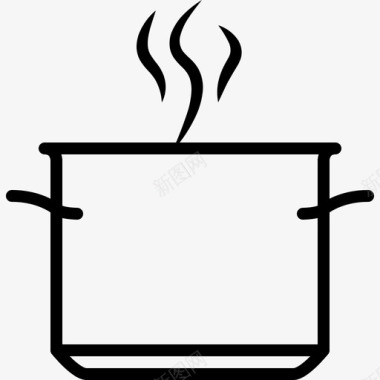在锅里煮煮沸炊具图标图标