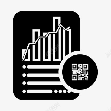 文件报表二维码统计报表代数编码数据图标图标