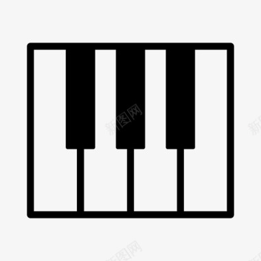 钢琴键键盘杂项三字形风格图标图标