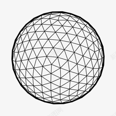 球球免抠素材测地线球建筑球图标图标