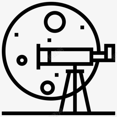望远镜宇航员宇宙航行图标图标