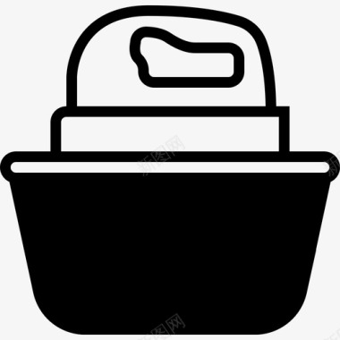 手工搅拌机烘焙双层奶油图标图标
