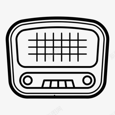 大学标志复古收音机收音机变速器图标图标