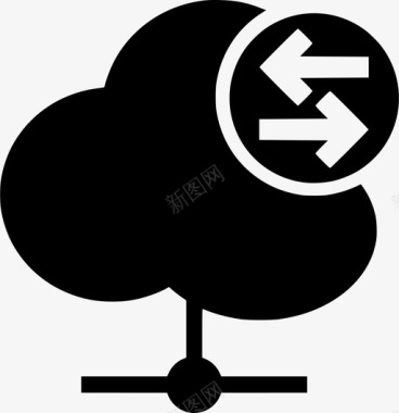 传输警示图标云服务器传输云计算云服务器图标图标