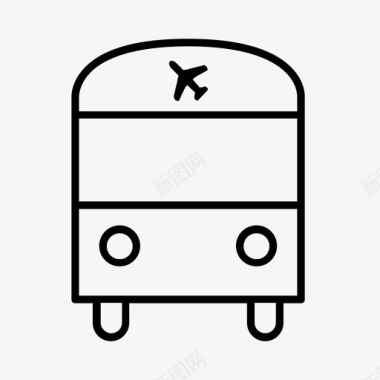 机场班车巴士乘客图标图标