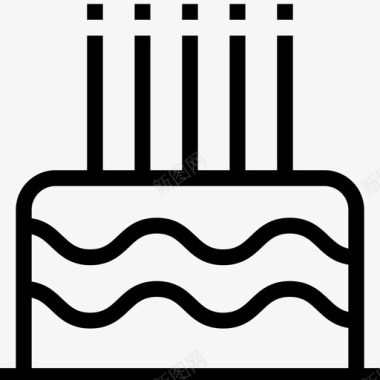 派对蛋糕生日蛋糕庆祝食物图标图标