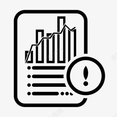 可行性研究报告统计报告通知警报代数图标图标