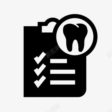 牙科记录牙医口腔卫生图标图标