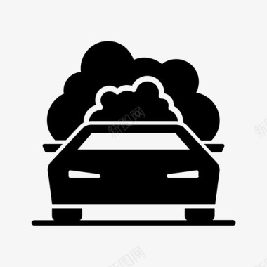 汽车烟雾污染烟雾图标图标