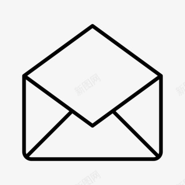 打开的邮件电子邮件信封图标图标