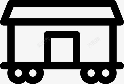 铁路道口火车货物车厢图标图标