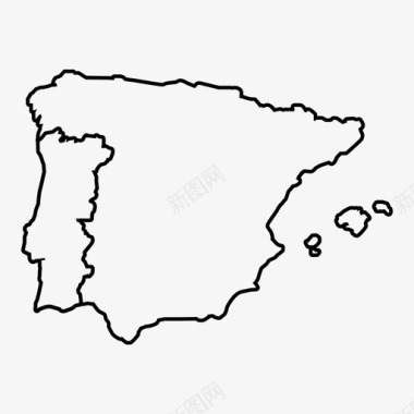 国家葡萄牙地图国家欧洲图标图标