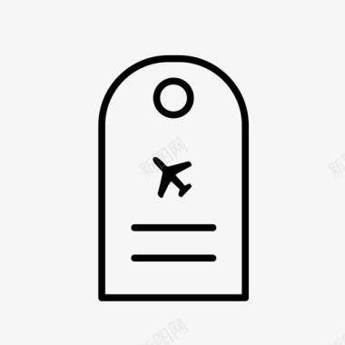 机票机场托运行李图标图标