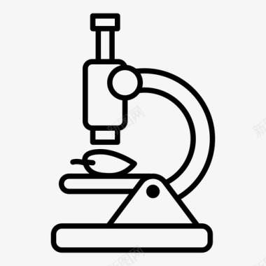 显微镜免抠素材显微镜生物学教育图标图标