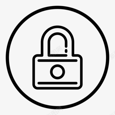 密码挂锁锁定密码图标图标