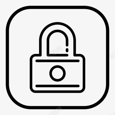锁挂锁锁密码图标图标