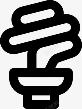 灯泡生态电力图标图标