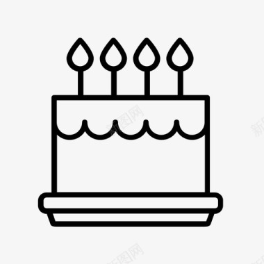 派对蛋糕蛋糕生日蜡烛图标图标