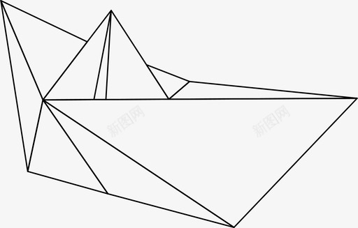折纸船图标图标