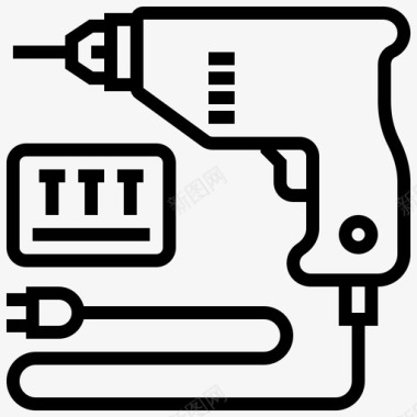设备报警电钻建筑电气图标图标