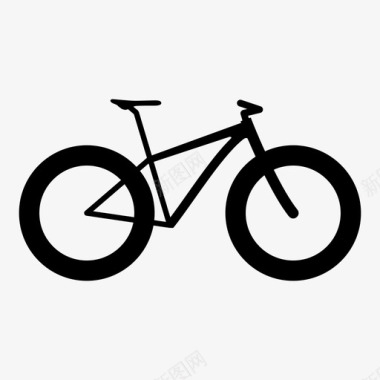 胖自行车自行车运动图标图标