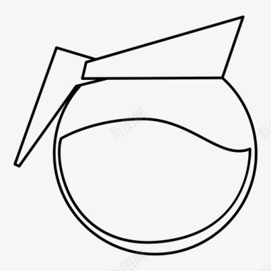 卡通山水水壶咖啡茶图标图标