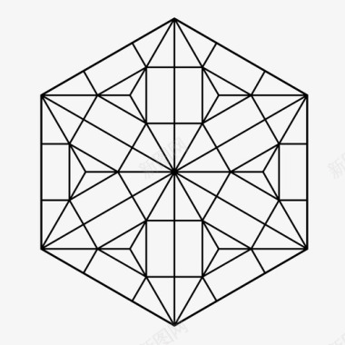 六边形图案图案几何图标图标